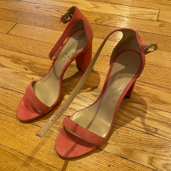 M. Gemi Pink Suede Sandals-Size 7 - Picture 2 of 8